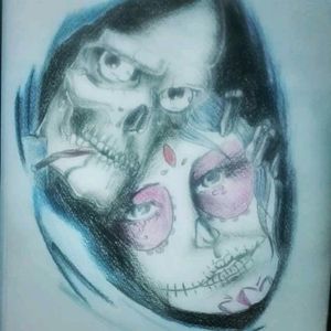 #skull #skulletwoman #art #draw #pencil #drawpencil