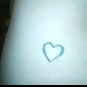 This one is small and maybe not the cutest heart of all... However, this one is my first tattoo ever! (sorry for the blurry picture, its a hard place to take a selfie lol) btw, this is what you get for $25 lol!
