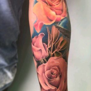 Roses sleeve #rosetattoo #flower #flowers #tattoosleeve #rose #roses