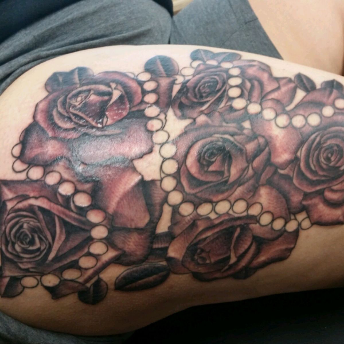 Tattoo uploaded by Julie Valenzuela Law • This is my right thigh.. done