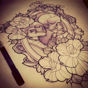 I'm in love with this 'til death do us part themed tattoo!! This would be my #meagandreamtattoo
