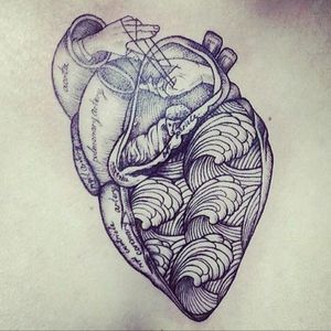 This is so cute! I think Megan Massacre's interpretation of an anatomical heart would he incredible. It would be neat to have "my heart on my sleeve" get it? Ha. Ha. Ha.... #MEGANDREAMATTOO #megandreamtattoo