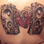 Mars Volta tattoo/ Music tattoo #marsvolta #themarsvolta #music #ilovemusic #heart #anatomical #speakers