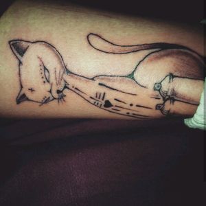 Cat Tattoo by Rudy Chee at Deer's Eye Studio #RudyChee #Chee #DeersEye