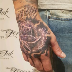 Hand jammer rose and script