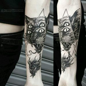 I love this style of tattoos and the black cat just perfectly describes me... My name is Cath, I adore cats, I wear black all the time, it just fits me perfectly...  ❤️ #lovetattoos #megandreamtattoo #Tattoodo