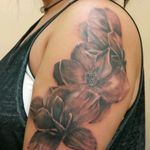 #ink #tattooed #photooftheday #flowers #blackandgrey #girlsandtattoos #tattooedfemale #bolognasandwiches #tattooed