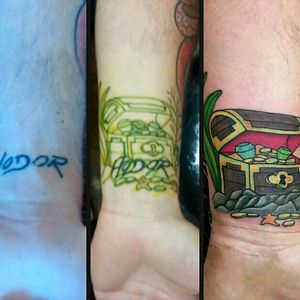 Cover-up tattoo done by Sam Ramsey