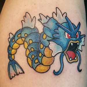 Gyarados tattoo by Sam Ramsey