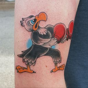 Boxing eagle tattoo by Sam Ramsey