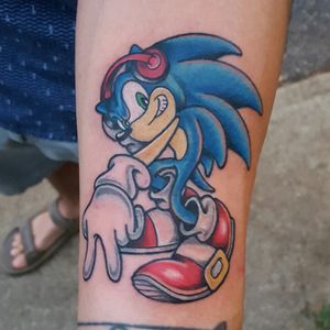Sonic the hedgehog tattoo by Sam Ramsey