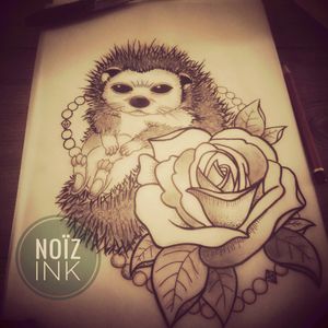 Hedgehog/rose design