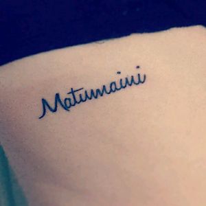 Matumaini means hope in Swahili which is the native language in Tanzania. I have done an amazing inernship over there at a school for disabled children which was called Matumaini. Having struggeled with depression this always reminds me to stay hopefull.