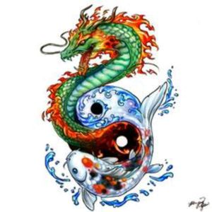 I want this but with 2 koi fish as a yin and yang symbol. 1 red and 1 black koi. #megandreamtattoo