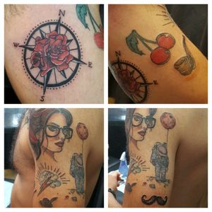 #halfsleeve #cherry #pipe #woman #face #compass #rose #clouds #moon #mustache #astronaut #thunder #glasses