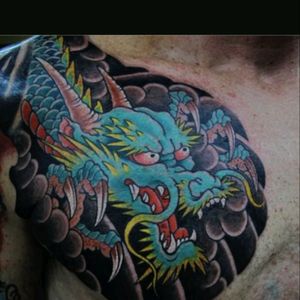 I really want this Japanese Dragon on my chest #megandreamtattoo#megandreamtattoo