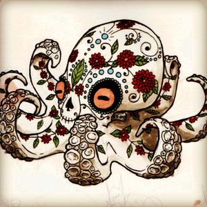 #meganmassacre right up your alley? Need a badass girl like you to do this and I know how sick your Dia De Los Muertos style is. I really want an octopus in this style, and know you're the one for the challenge, complete artistic control! #megandreamtattoo