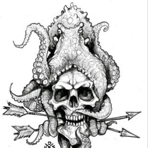 There is just something about a skull and octopus #megandreamtattoo