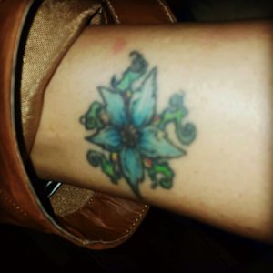 Ankle..about 10 years old. Ready to cover it. 1st tattoo.