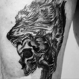 #skulltattoo #inked #lovetattoo #wolftattoo #wolf #totenkopf #tattoolove