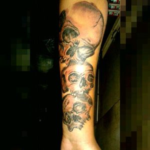 Inked In Shillong...last year...in Nov 26th...Skull Is my fav Taste... #TattooFreak #Skullfreak #ImmortalStudio #DarkInk #KilledAndSlaves...😈😈💀💀