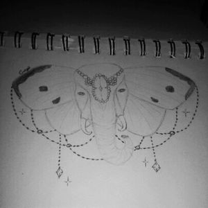 I drew this elephant with butterfly ears  with jewels hanging off in Rememberance of my Grandmother (the matriarch of my family)#MEGANDREAMATTOO