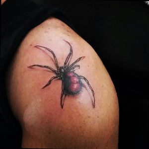 #spider #blackwidow #shoulder #3d #tattoo_art_worldwide  #tattomexico