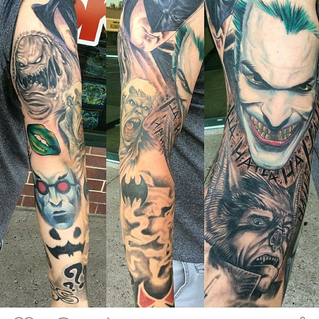 Darren Wright Tattoos  One of my favourite sleeves Ive ever done   steampunk Batman themed sleeve batman joker steampunk batmantattoo  jokertattoo steampunktattoo tattooistartmag sullenart inkedmag  inkedup inked ink darrenwrighttattoos 
