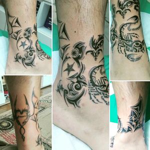 #tribal #scorpio #scorpian #Capricorn #Star #dragon #heart #love #my_tatoo #new #ankle #ink #tattoodesing