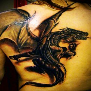 #megandreamtattoo #inspiration I would love to have this style dragon (more so DnD or GoT style) crawling around my calf on my left lower leg!