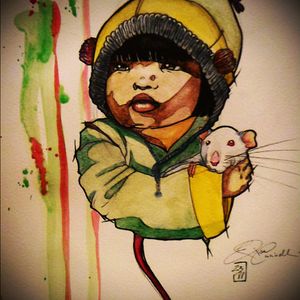 #childdrawing #childhtattooink #childrenshandwriting #mousetattoo #mouse #watercolor #watercoloranimals #WatercolorArtists #tattooideas #tattoo2016 #drawingbyme #drawingoftheday