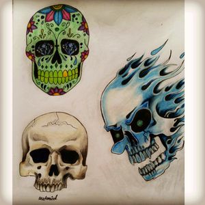 Dickin around with skulls. Original drawing by me
