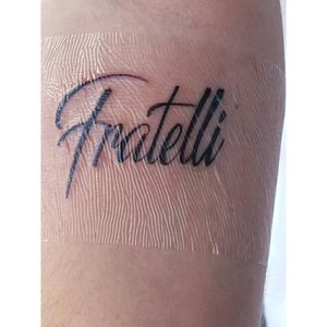 When I got my tattoo with my close friends that are brothers to me. Brothers in Italian.