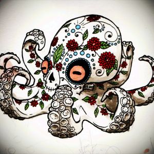 #meganmassacre I really want you to do this, I love your Dia de Los Muertos work and really think you would kill a tattoo like this. I just want an octopus in that style, COMPLETE ARTISTIC CONTROL. And I have plenty of open space and am totally open to placement!! #megandreamtattoo