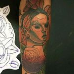 Woman Rose  #neotraditattoo #neotraditional #tattooink #tattooBrasil #eletricink #neotrad #childhtattooink