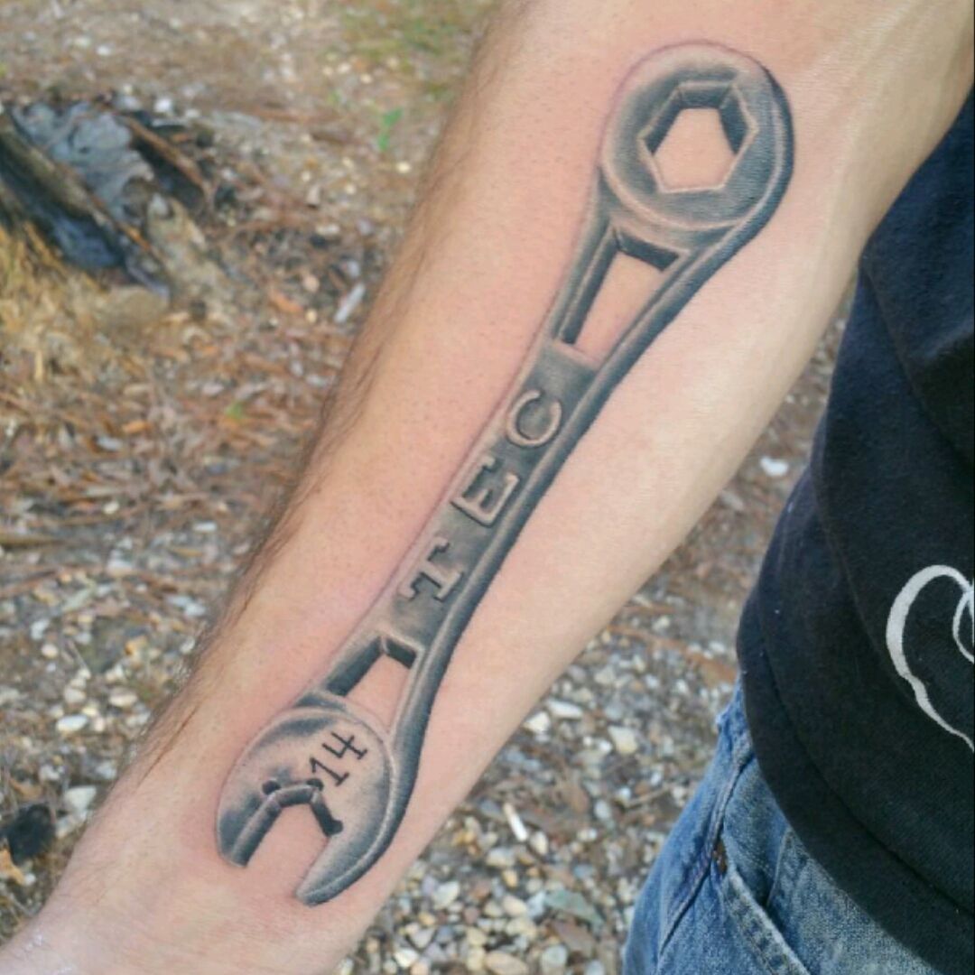 Wrench Memorial Tattoo I did recently  PermaGrafix Tattoo  Facebook
