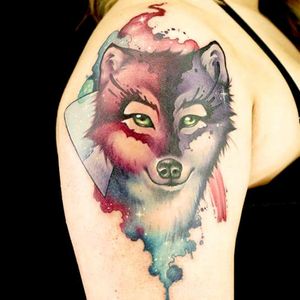 Water color fox tattoo #watercolor #fox