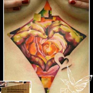 #Stomach #Hands #Heart #Rose #Colors #Surrealistic