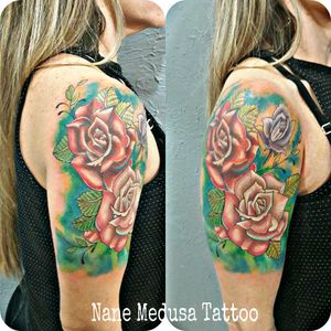 #flowers #flowertattoo #rose #tattoogirl #tattooart #rosetattoo