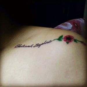 First tattoo..Daugther's name.