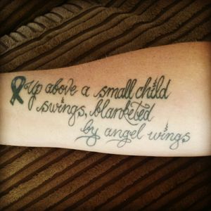 A beautiful script in memory of the baby I unfortunately miscarried.