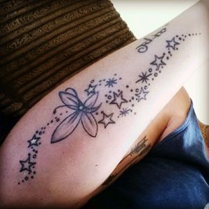 Butterflytattoo and stars.