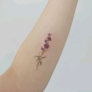 By #tattooistdoy #flower #floral #minimalist