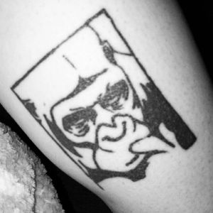 My second tattoo, the design of which I carried in my wallet for 7 years before finally getting around to having it done! On the back of my right calf. #gorilla #primate #secondtattoo