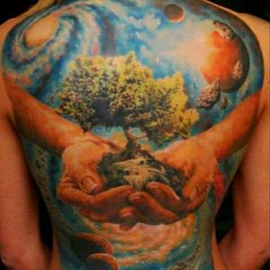 #Back #Nature #Space #Planets #Hands #Tree #Colors