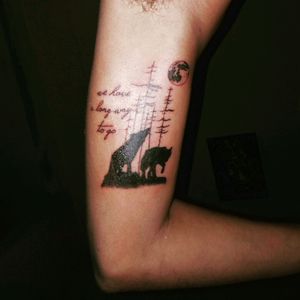 Promise 🐺🐺#arm  #armtattoo  #wolf #me #innerarm #wolftattoos