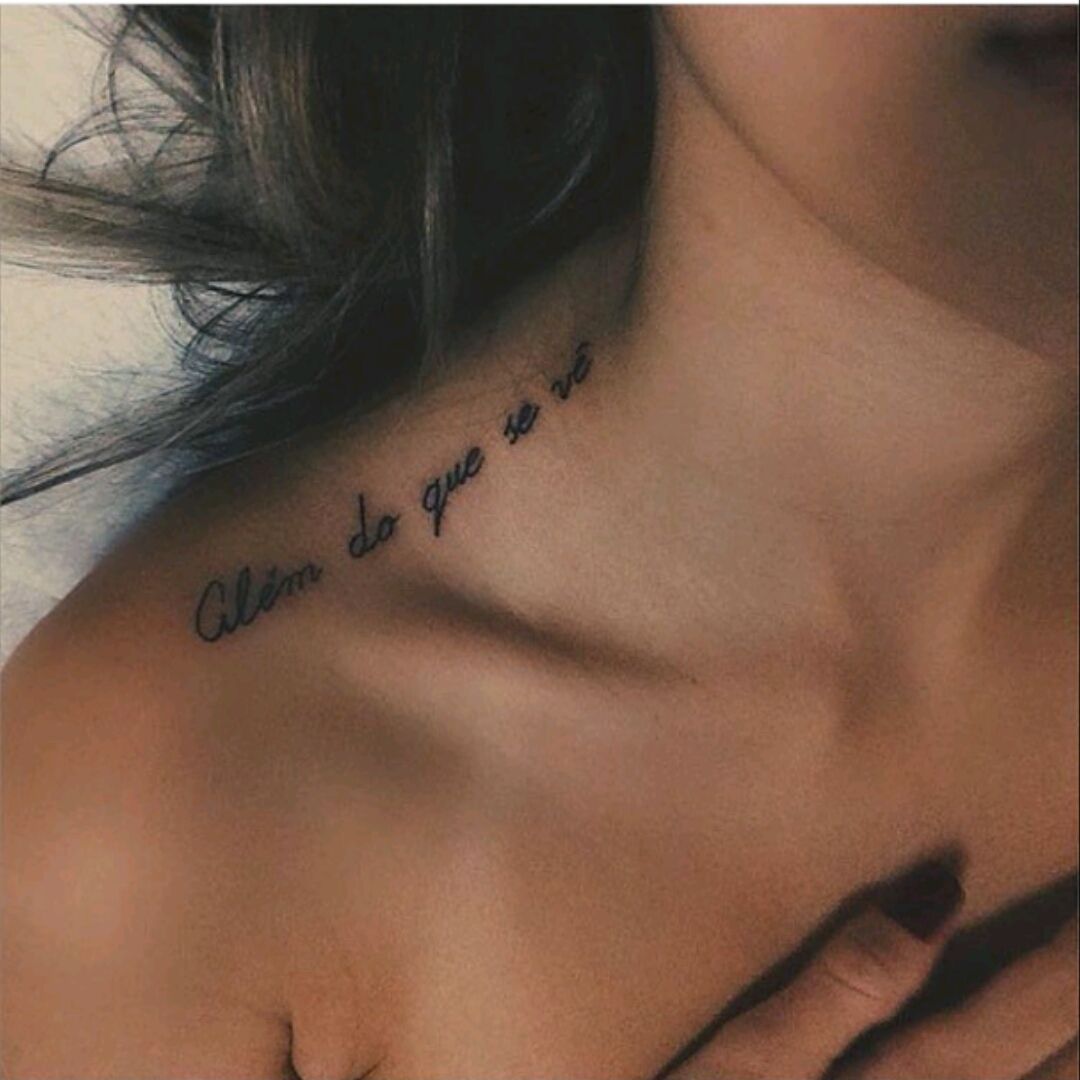 Tattoo uploaded by Carolina Ramirez • #frase #clavícula #woman • Tattoodo