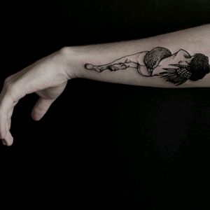 Done in geneve #flash #blackamdgrey #women #bird #blackAndWhite #switzerland # tattoo