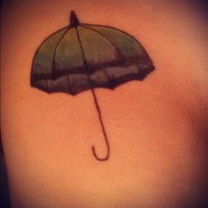 #umbrella #green #umbrellatattoo #rain