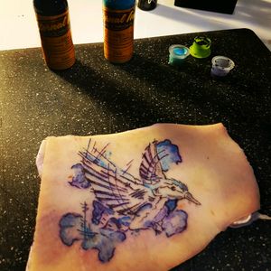 First time color test tattoo
